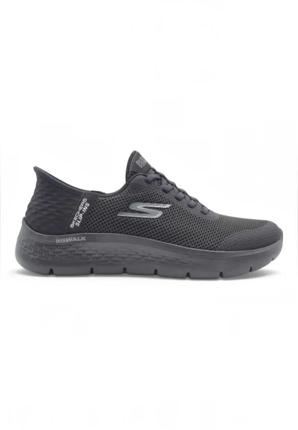 Go walk flex extra ancho Skechers mod. 124836W de Microfibra en negro