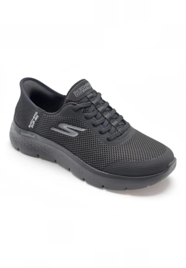 Go walk flex extra ancho Skechers mod. 124836W de Microfibra en negro - Imagen 2