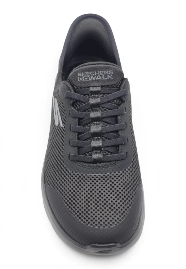 Go walk flex extra ancho Skechers mod. 124836W de Microfibra en negro - Imagen 4