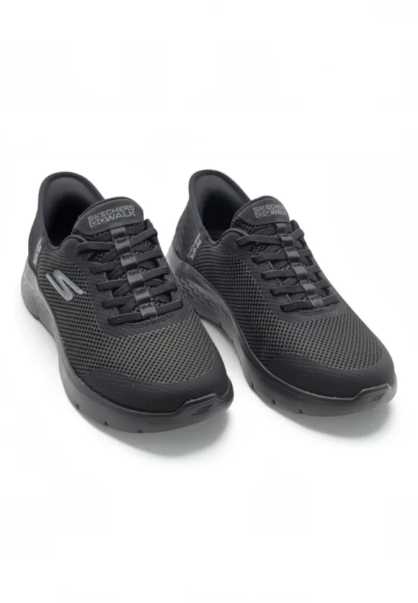 Go walk flex extra ancho Skechers mod. 124836W de Microfibra en negro - Imagen 5