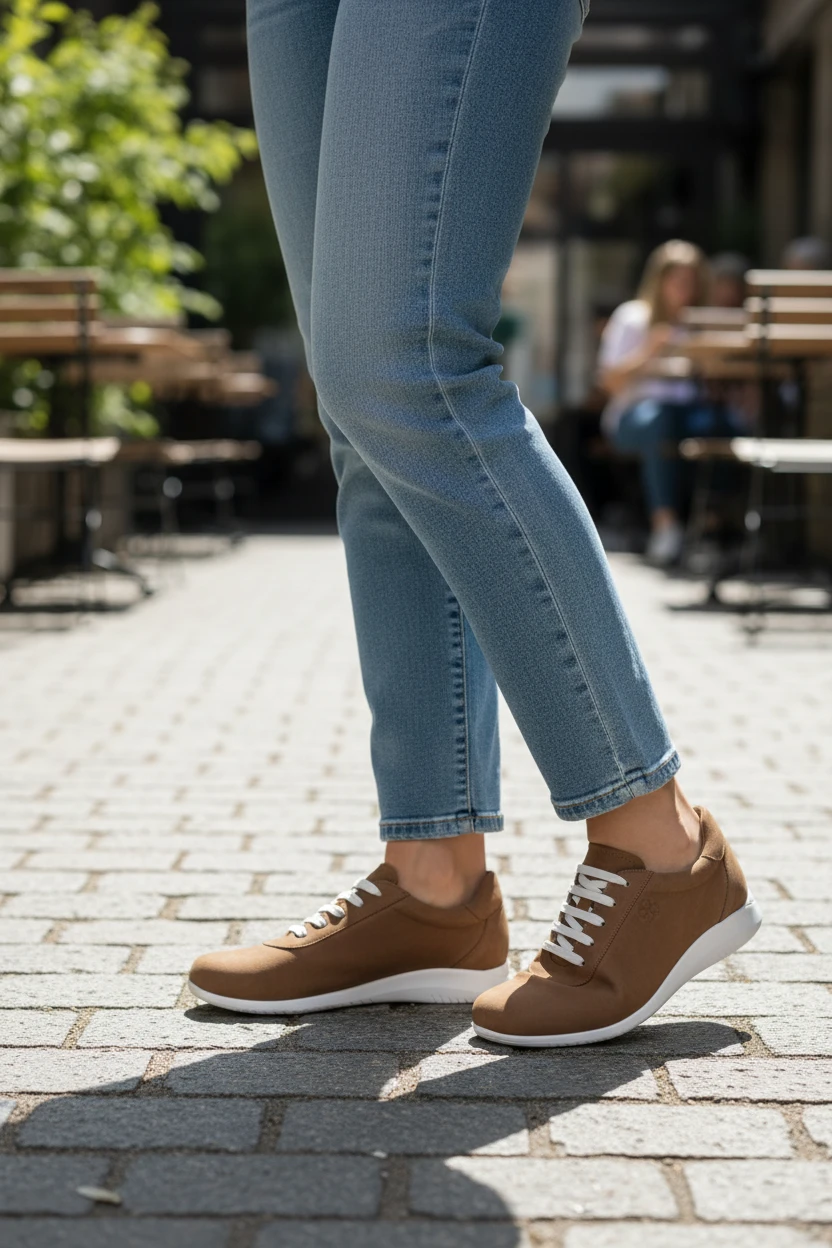 Deportivas barefoot Calzados Reno mod. 260991 de Ante en cuero