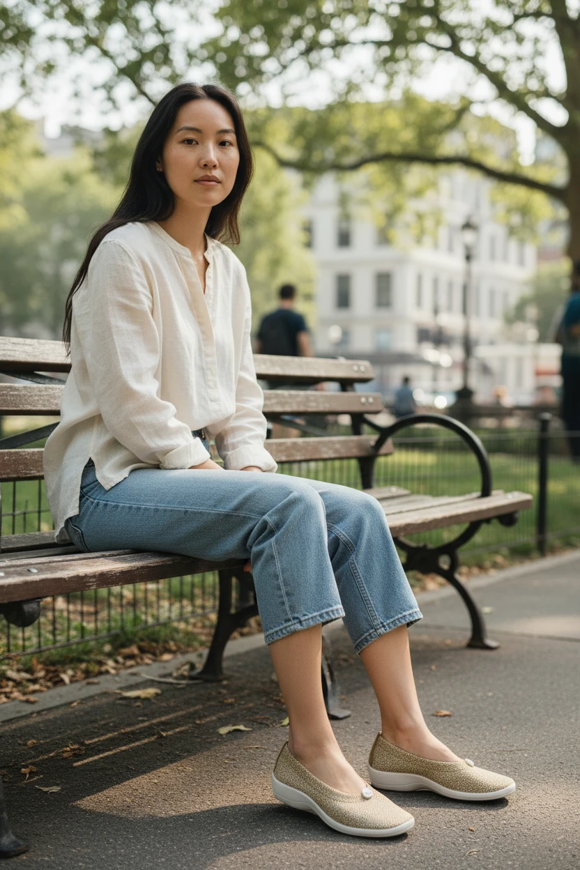 Bailarina con ajuste empeine Calzados Reno mod. 4716 de Lytech en cuero