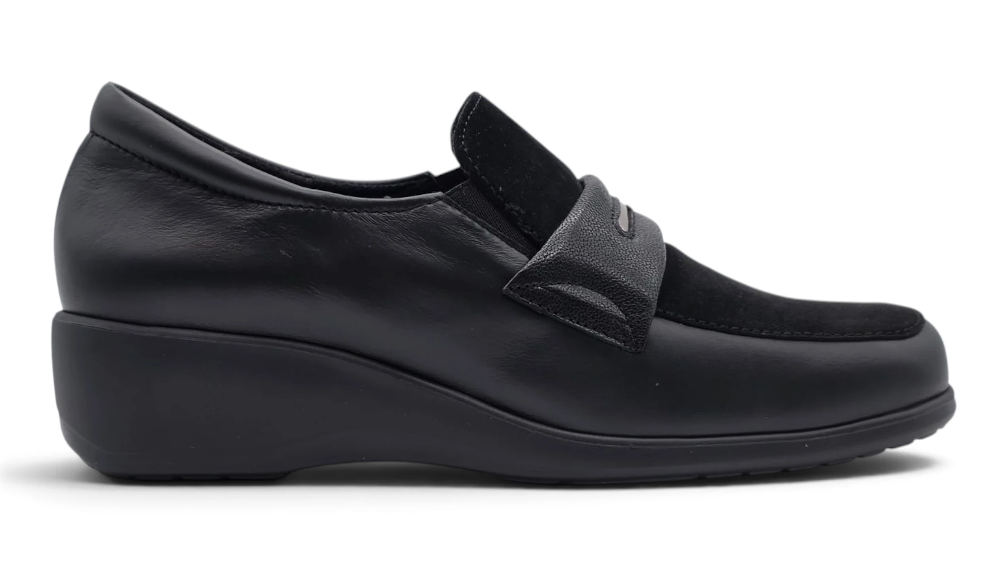 Mocasin extra confort Calzados Reno mod. 1395 de Piel en negro