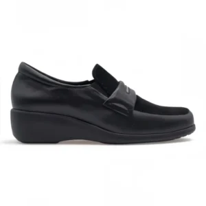 Mocasin extra confort Calzados Reno mod. 1395 de Piel en negro