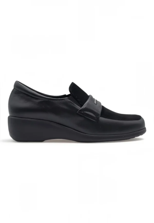 Mocasin extra confort Calzados Reno mod. 1395 de Piel en negro