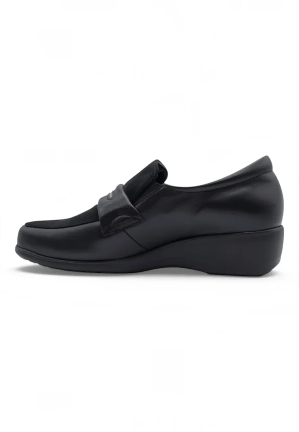 Mocasin extra confort Calzados Reno mod. 1395 de Piel en negro - Imagen 3