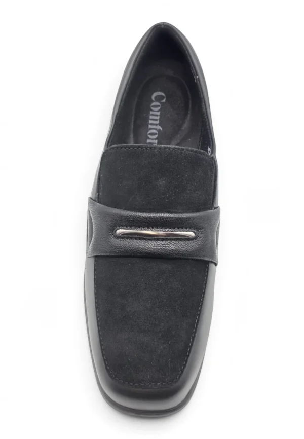 Mocasin extra confort Calzados Reno mod. 1395 de Piel en negro - Imagen 4