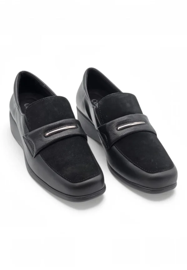 Mocasin extra confort Calzados Reno mod. 1395 de Piel en negro - Imagen 5
