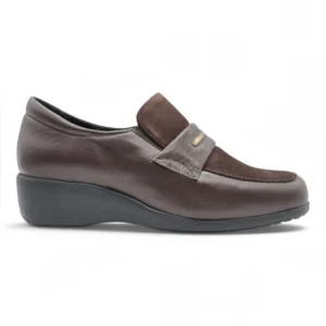 Mocasin extra confort Calzados Reno mod. 1395 de Piel en marron