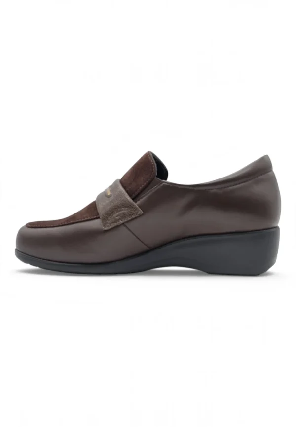 Mocasin extra confort Calzados Reno mod. 1395 de Piel en marron - Imagen 3