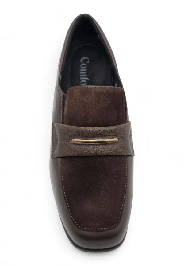 Mocasin extra confort Calzados Reno mod. 1395 de Piel en marron - Imagen 4