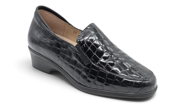 Mocasin confort Calzados Reno mod. 265610 de Charol en negro - Imagen 2
