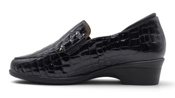 Mocasin confort Calzados Reno mod. 265610 de Charol en negro - Imagen 3