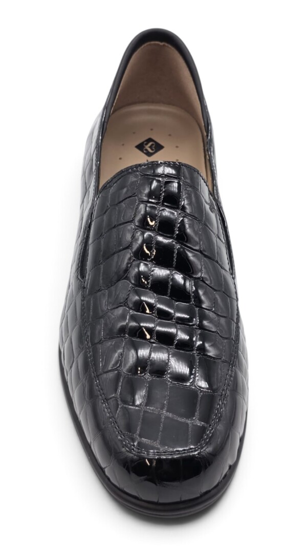 Mocasin confort Calzados Reno mod. 265610 de Charol en negro - Imagen 4