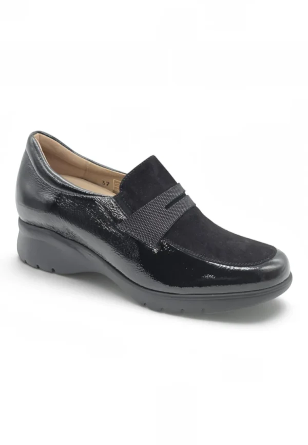 Mocasin confort Calzados Reno mod. 265854 de Charol en negro - Imagen 2
