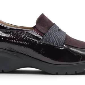 Mocasin confort Calzados Reno mod. 265854 de Charol en burdeos