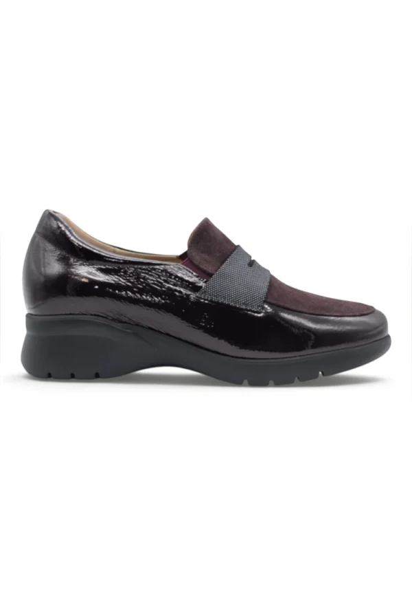 Mocasin confort Calzados Reno mod. 265854 de Charol en burdeos