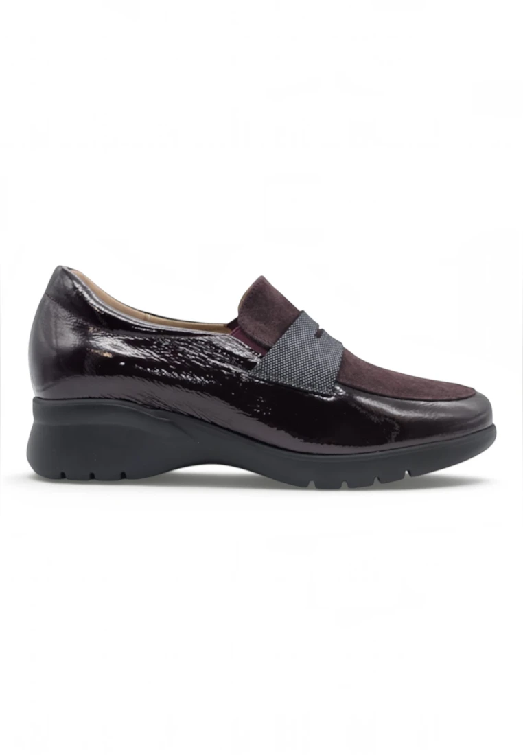 Mocasin confort Calzados Reno mod. 265854 de Charol en burdeos