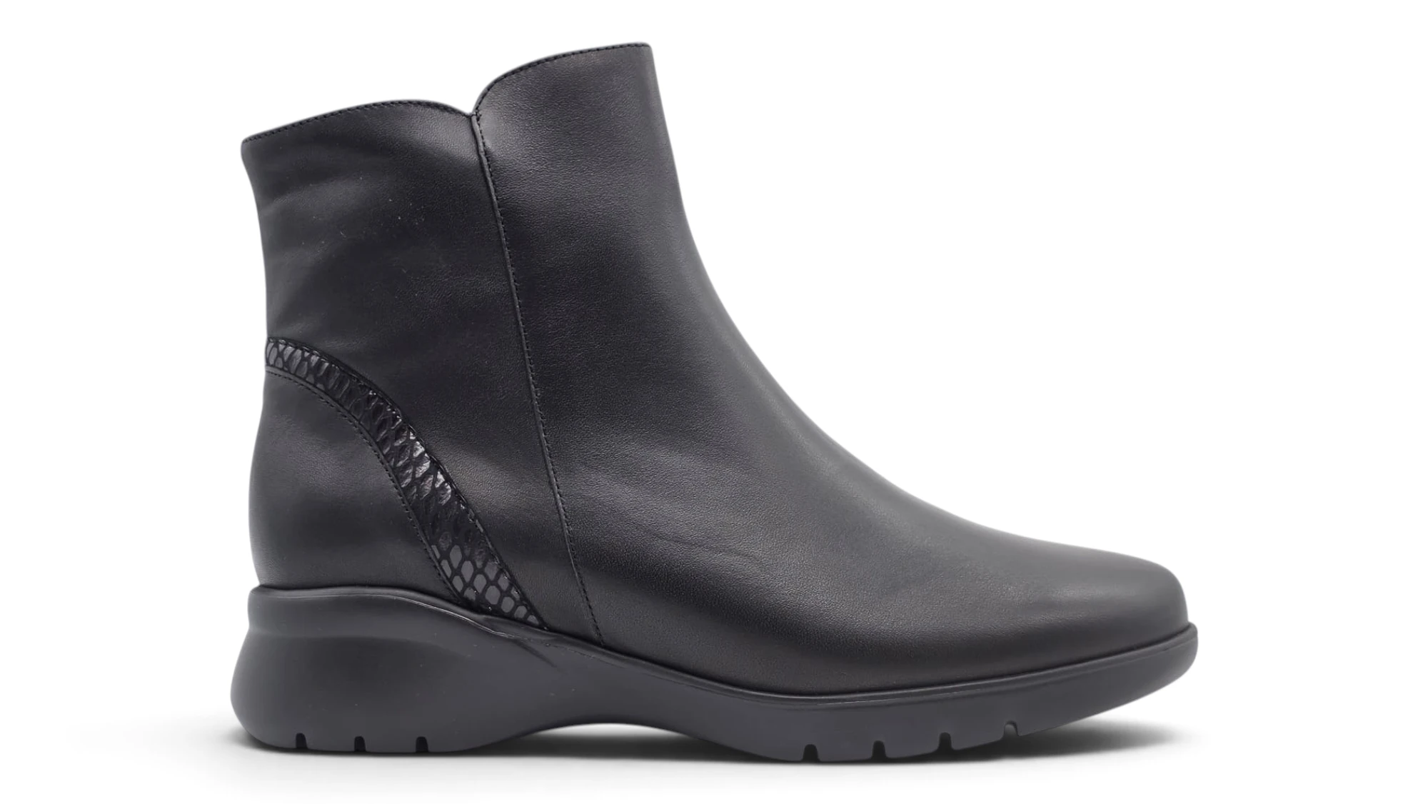 Botin cuña confort Calzados Reno mod. 265873 de Piel en negro