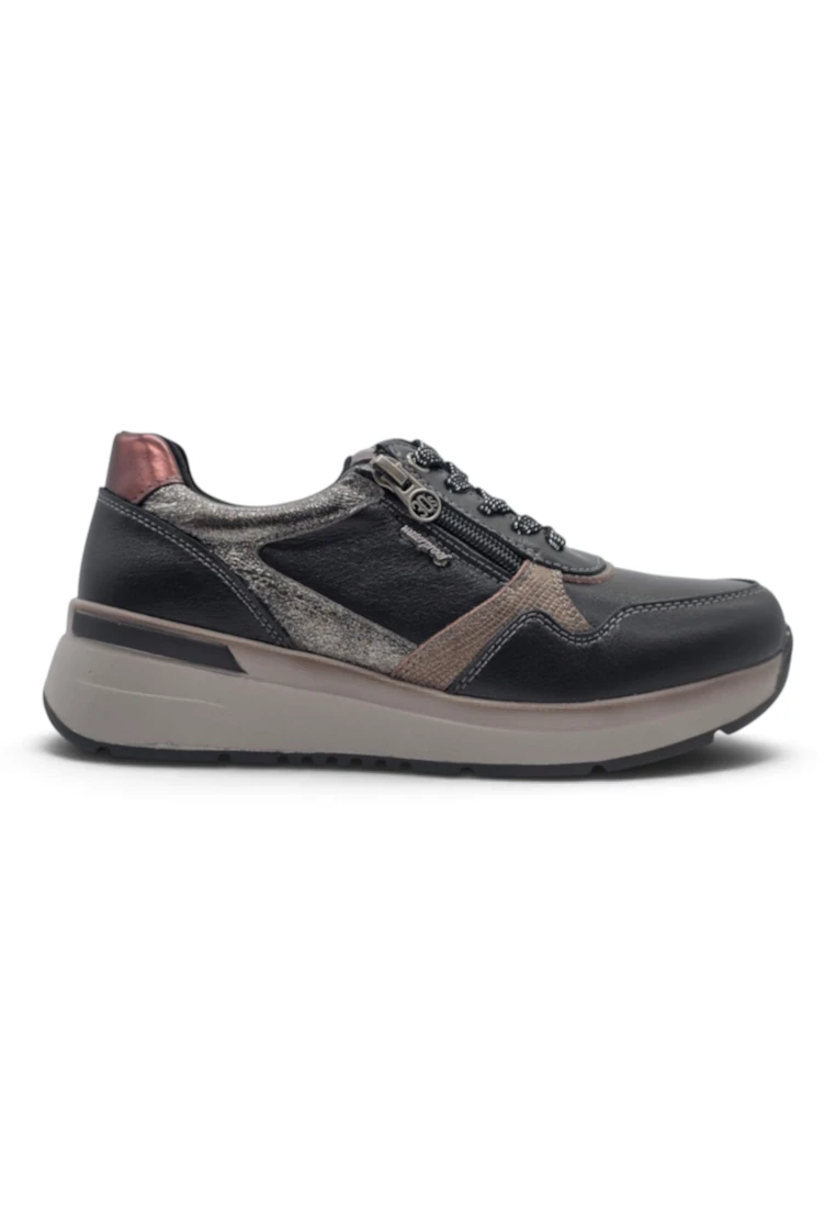 Sneaker waterproof Calzados Reno mod. M4663 de Piel en negro