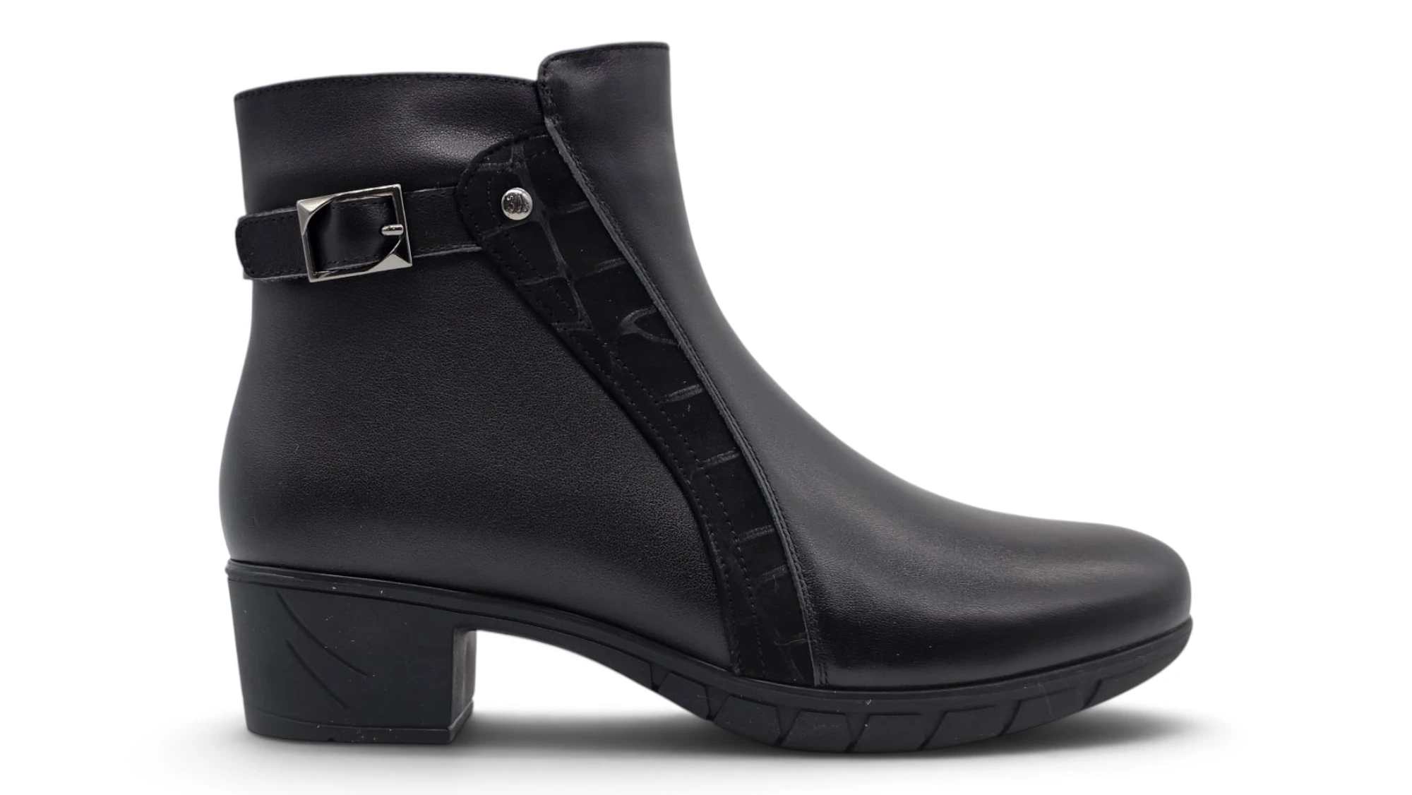 Botin membrana tacón Calzados Reno mod. W4629 de Piel en negro