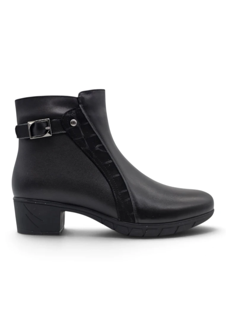 Botin membrana tacón Calzados Reno mod. W4629 de Piel en negro