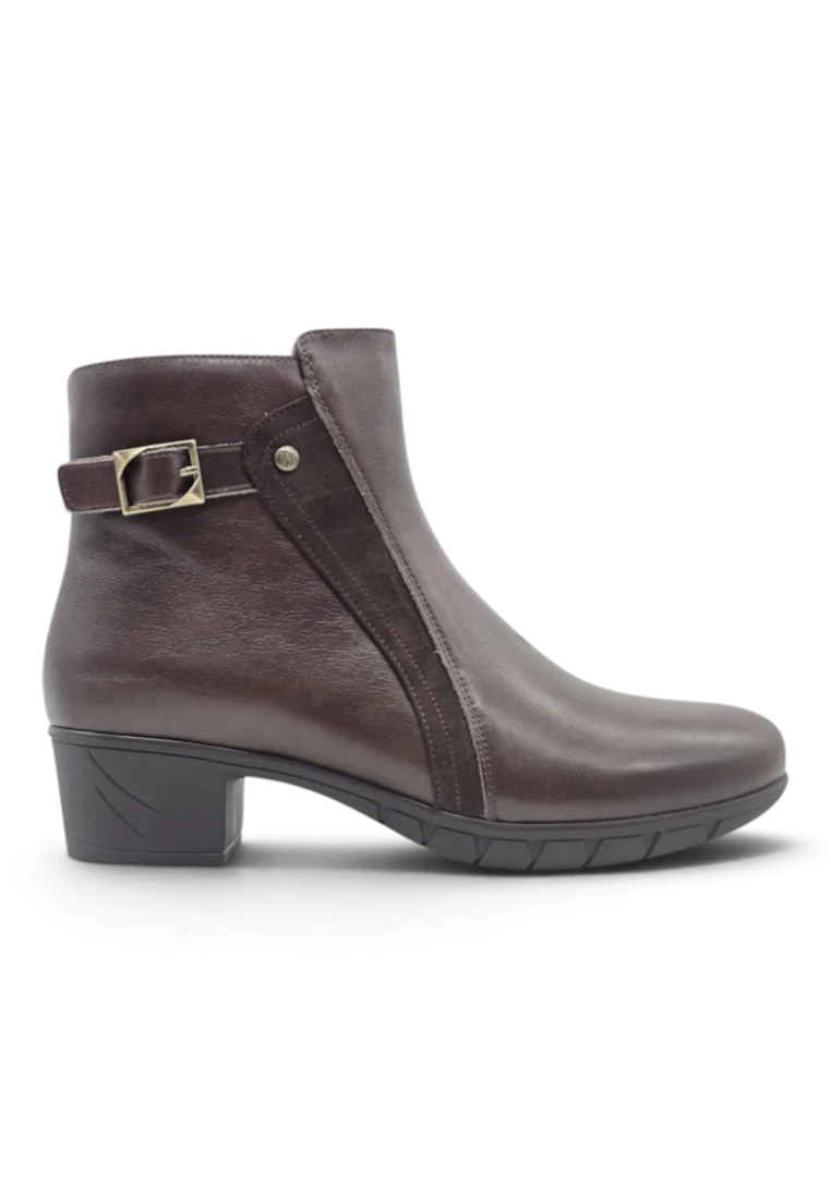 Botin membrana tacón Calzados Reno mod. W4629 de Piel en castaño