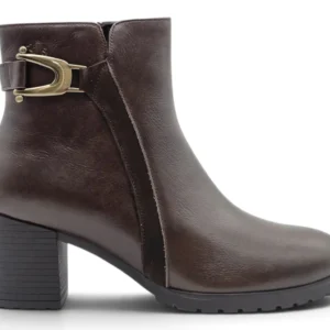 Botin tacon Calzados Reno mod. 4624 de Piel en castaño