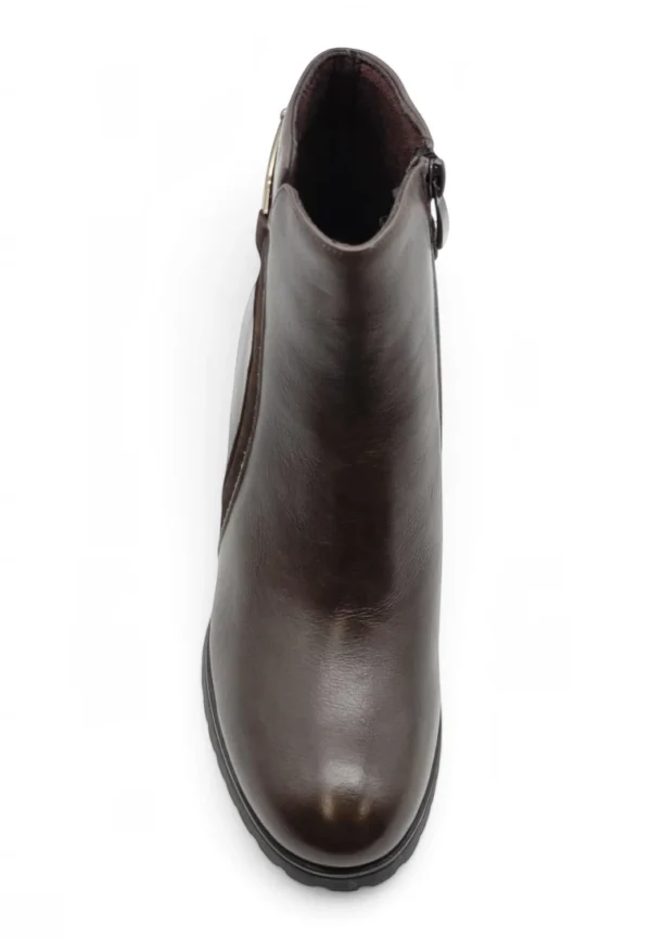 Botin tacon Calzados Reno mod. 4624 de Piel en castaño - Imagen 4