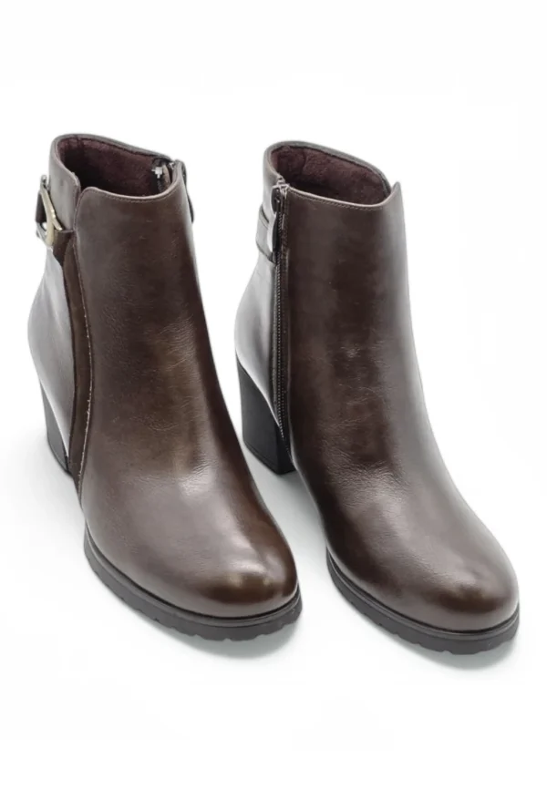 Botin tacon Calzados Reno mod. 4624 de Piel en castaño - Imagen 5