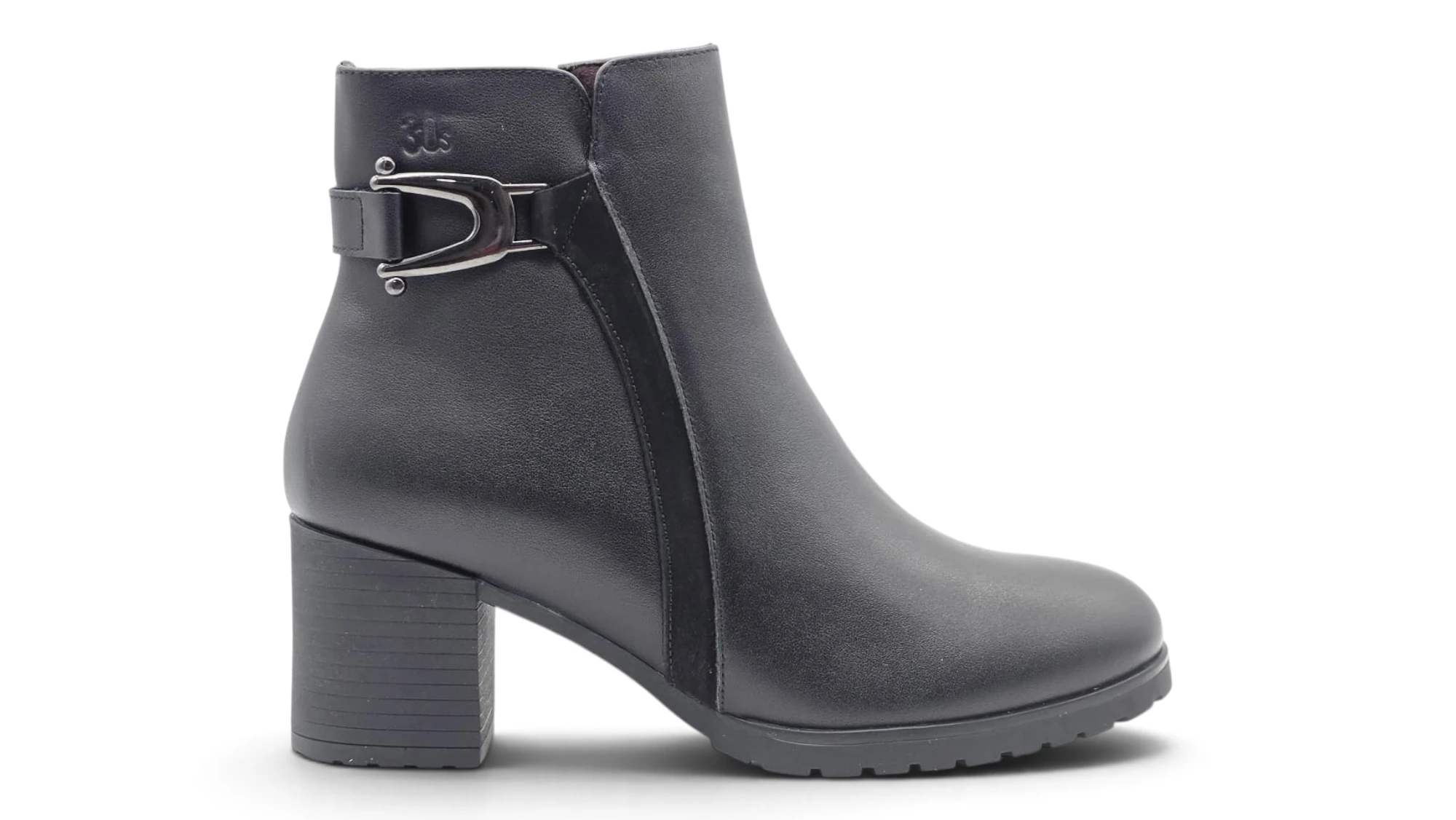 Botin tacon Calzados Reno mod. 4624 de Piel en negro