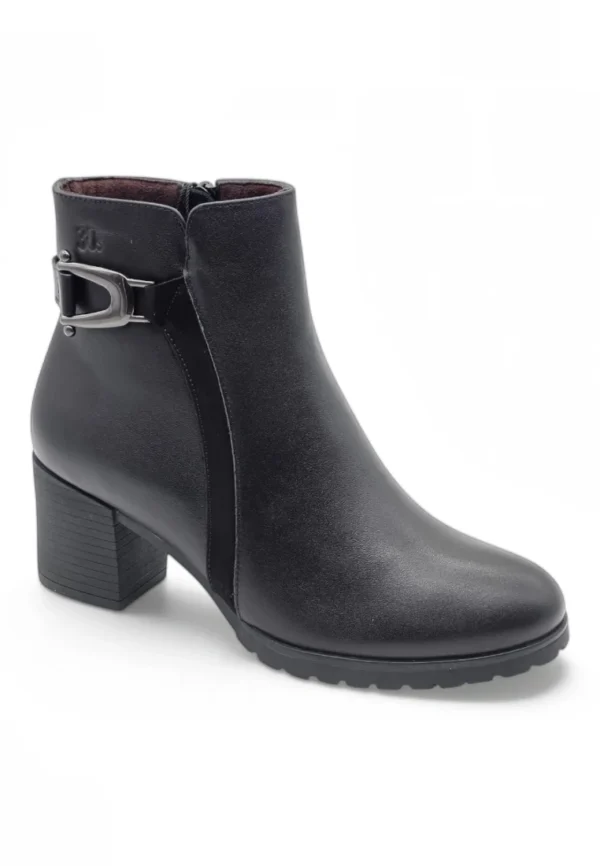 Botin tacon Calzados Reno mod. 4624 de Piel en negro - Imagen 2