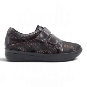 Zapato cómodo velcro Dr. Cutillas mod. 50757 de Licra en burdeos
