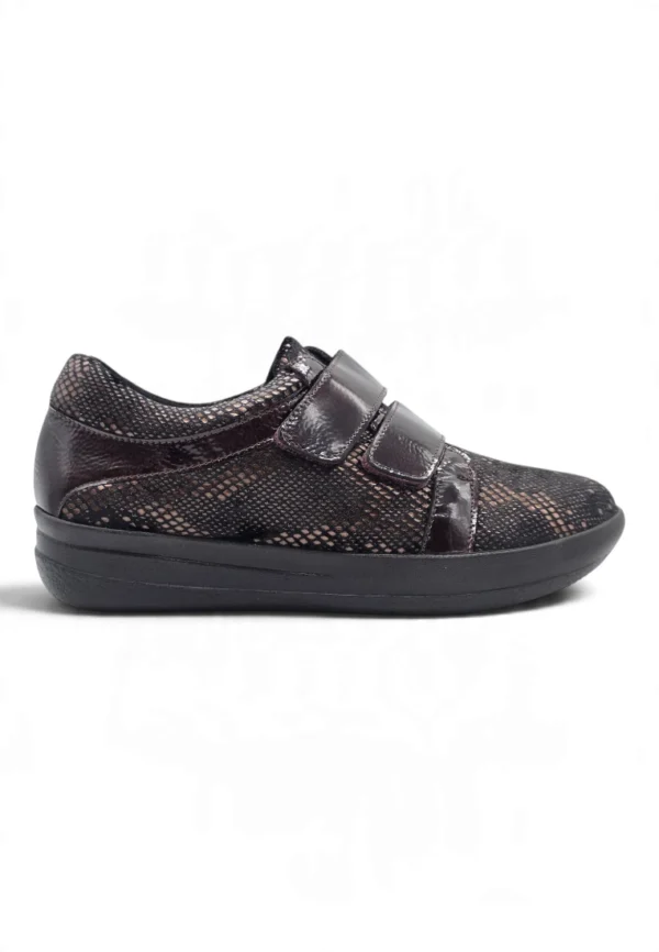 Zapato cómodo velcro Dr. Cutillas mod. 50757 de Licra en burdeos