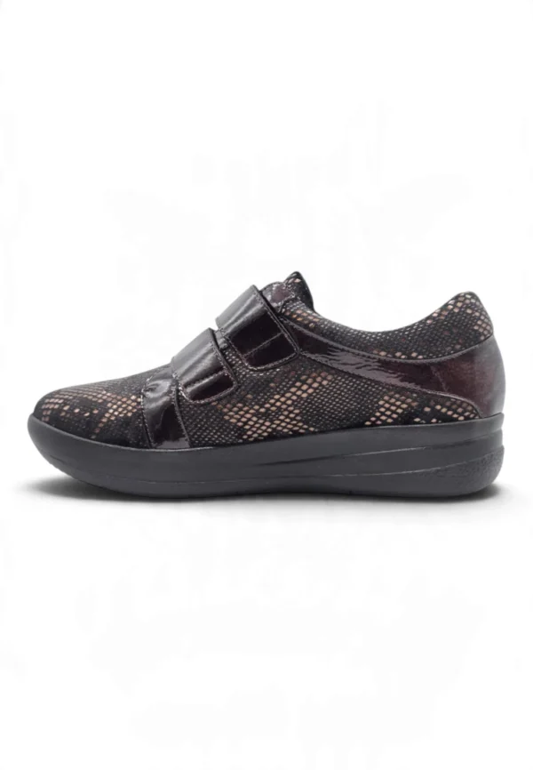 Zapato cómodo velcro Dr. Cutillas mod. 50757 de Licra en burdeos - Imagen 3