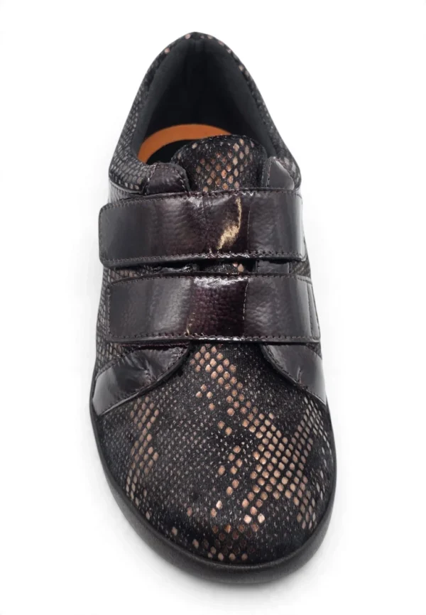 Zapato cómodo velcro Dr. Cutillas mod. 50757 de Licra en burdeos - Imagen 4
