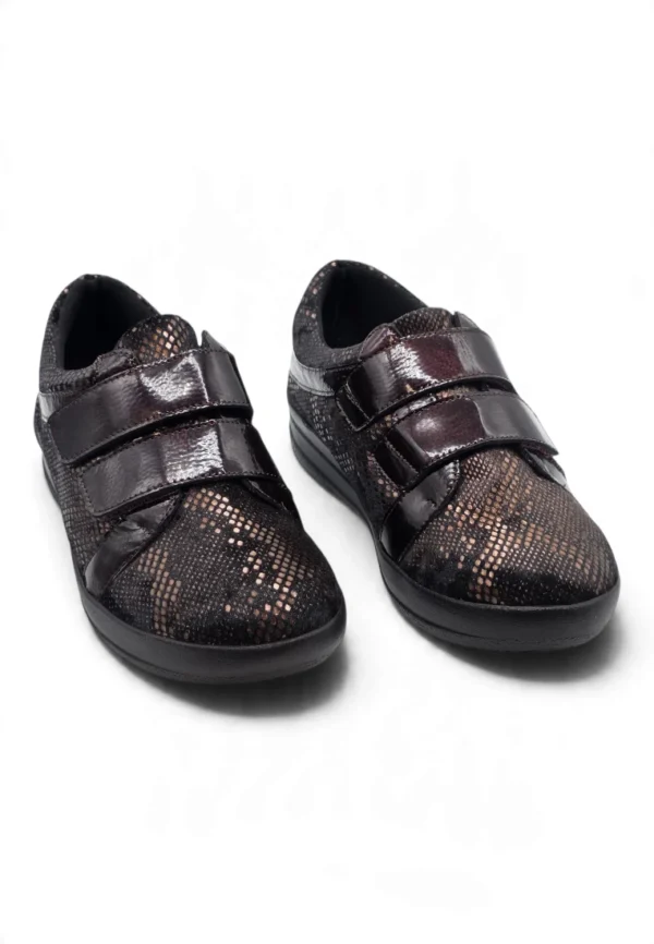 Zapato cómodo velcro Dr. Cutillas mod. 50757 de Licra en burdeos - Imagen 5