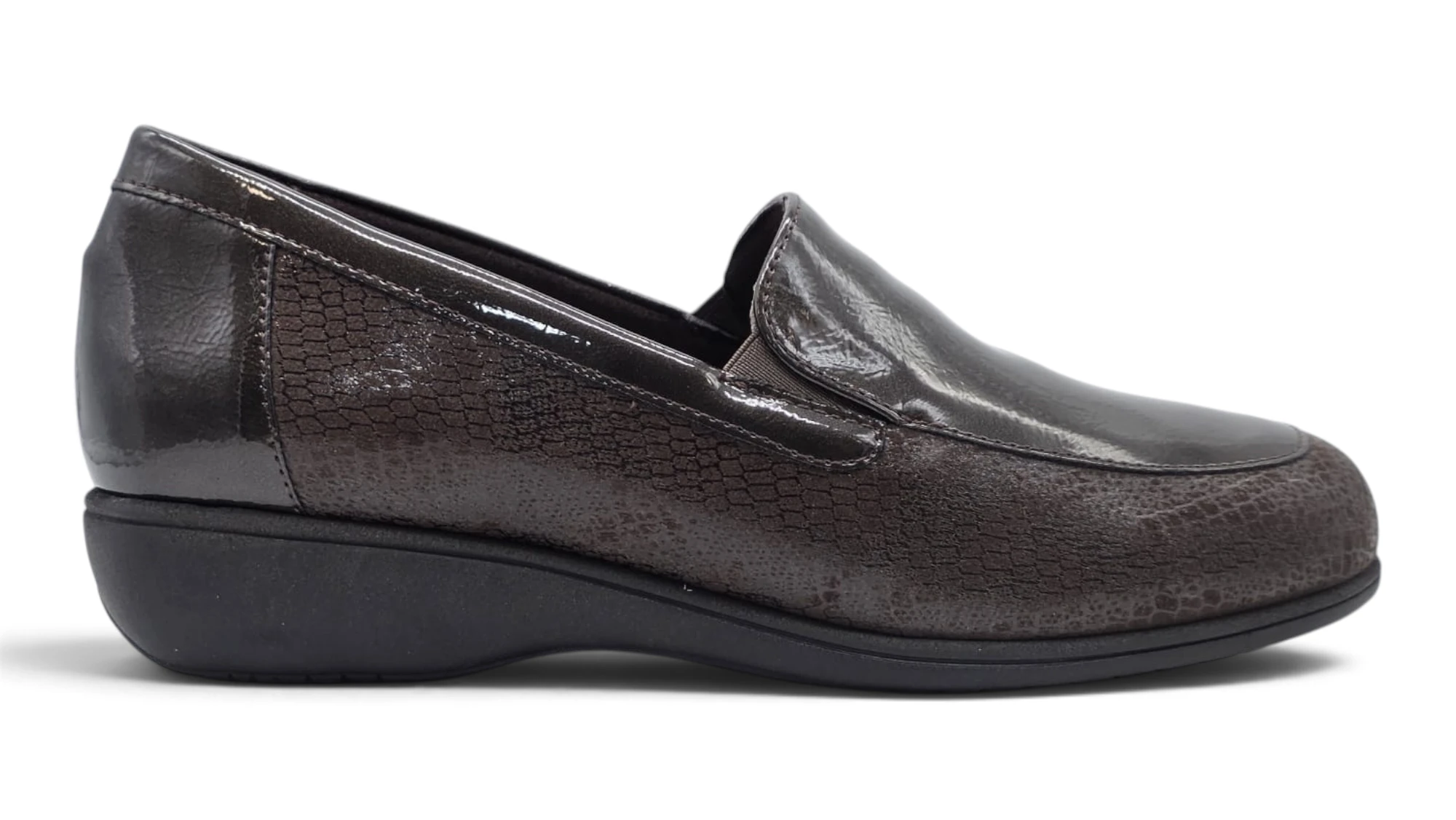 Mocasin confort pala charol Calzados Reno mod. 53590 de Charol en marron