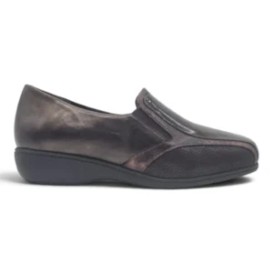 Mocasin confort piel combinado Calzados Reno mod. 53591 de Piel en marron