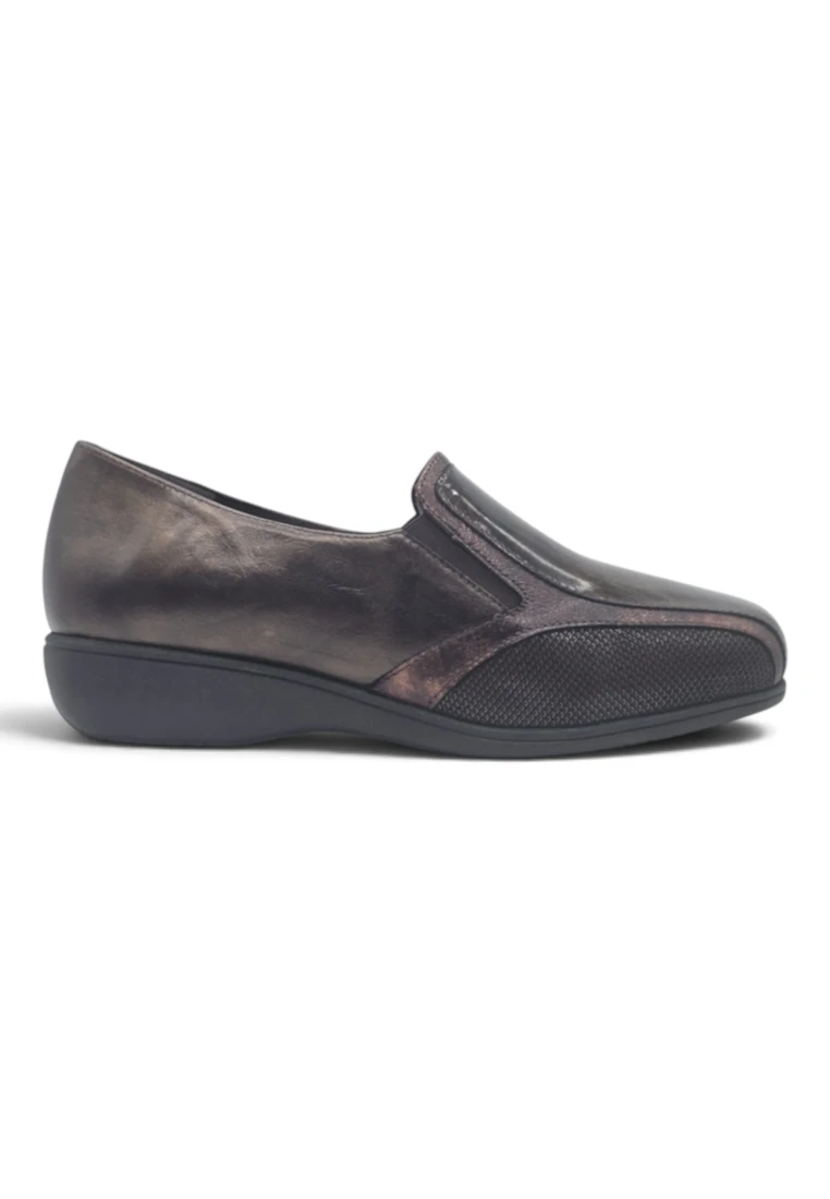 Mocasin confort piel combinado Calzados Reno mod. 53591 de Piel en marron