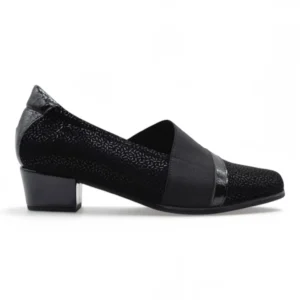 Zapato tacón goma empeine Dr. Cutillas mod. 81753 de Piel en negro