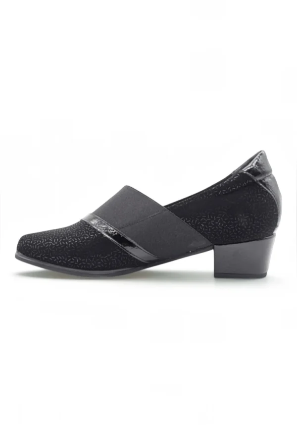 Zapato tacón goma empeine Dr. Cutillas mod. 81753 de Piel en negro - Imagen 3