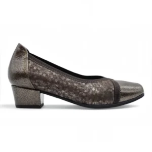 Zapato salón punta charol Dr. Cutillas mod. 81772 de Licra en marron