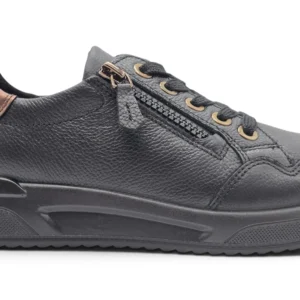 Sneaker ancho Ara mod. 1252604 de Piel en negro