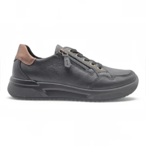 Sneaker ancho Ara mod. 1252604 de Piel en negro