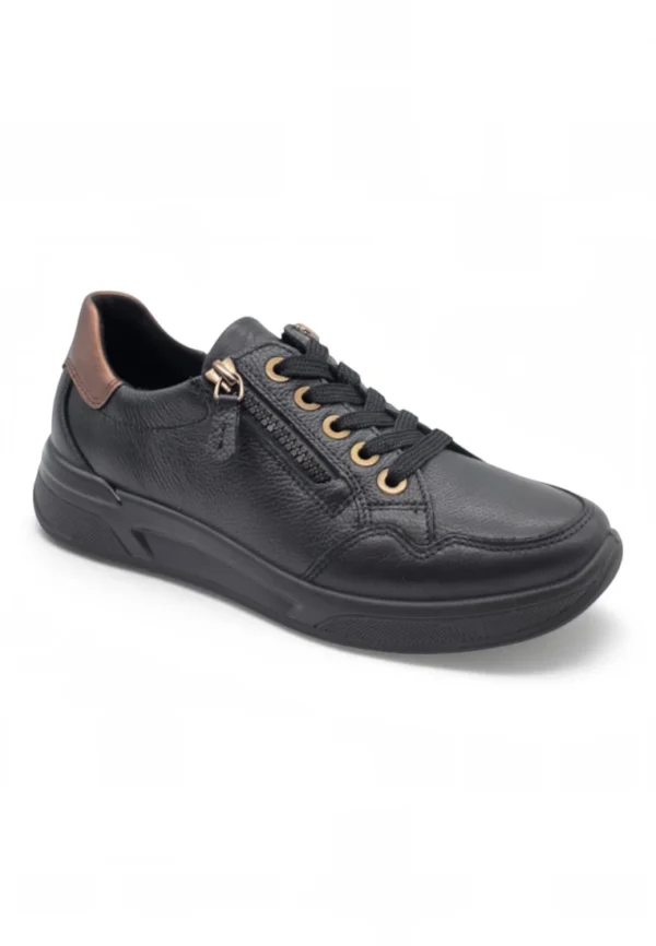 Sneaker ancho Ara mod. 1252604 de Piel en negro - Imagen 2