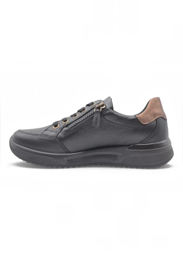 Sneaker ancho Ara mod. 1252604 de Piel en negro - Imagen 3