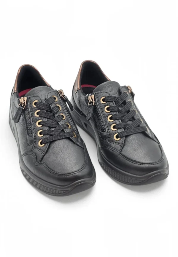 Sneaker ancho Ara mod. 1252604 de Piel en negro - Imagen 5