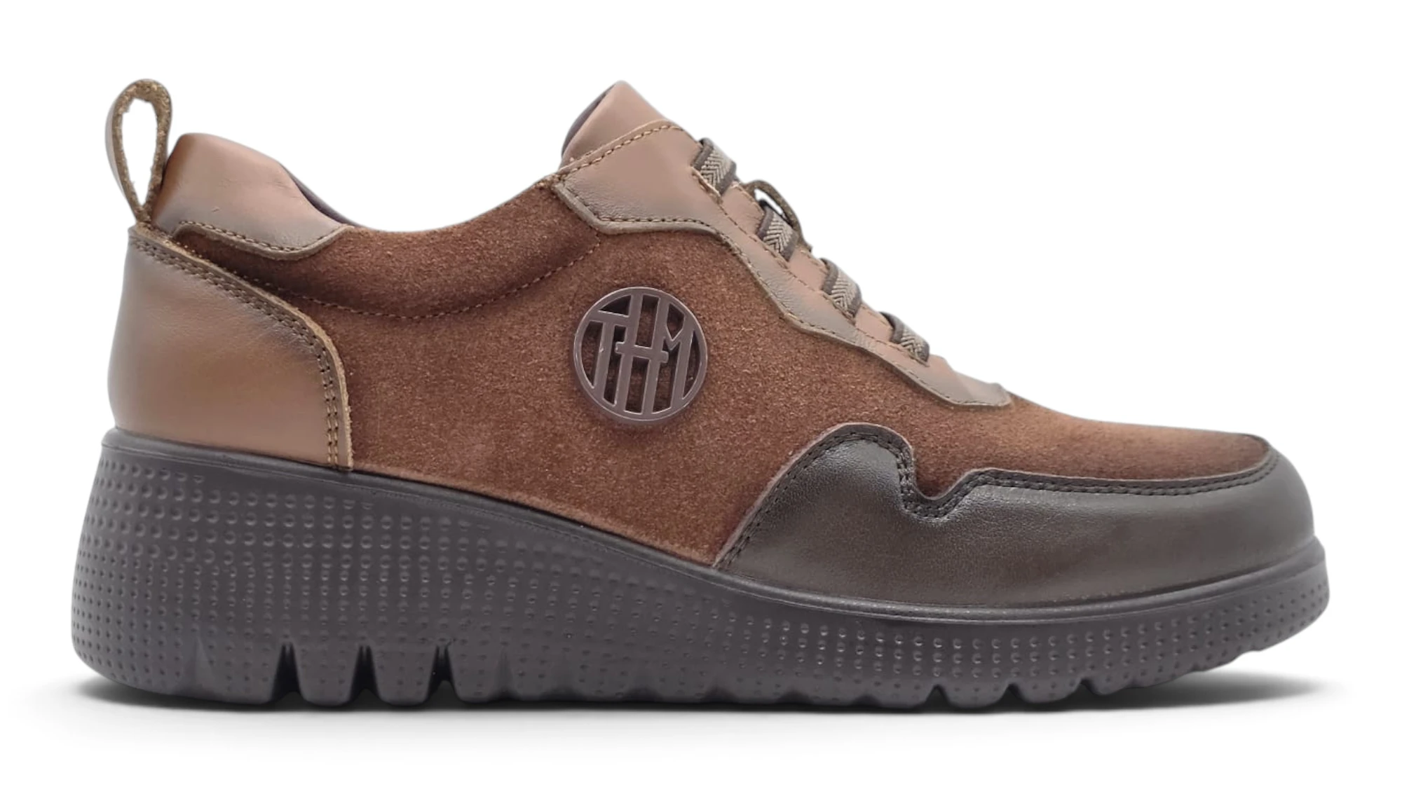 Zapato tipo deportivo Calzados Reno mod. GRANADA-003 de Ante en cuero