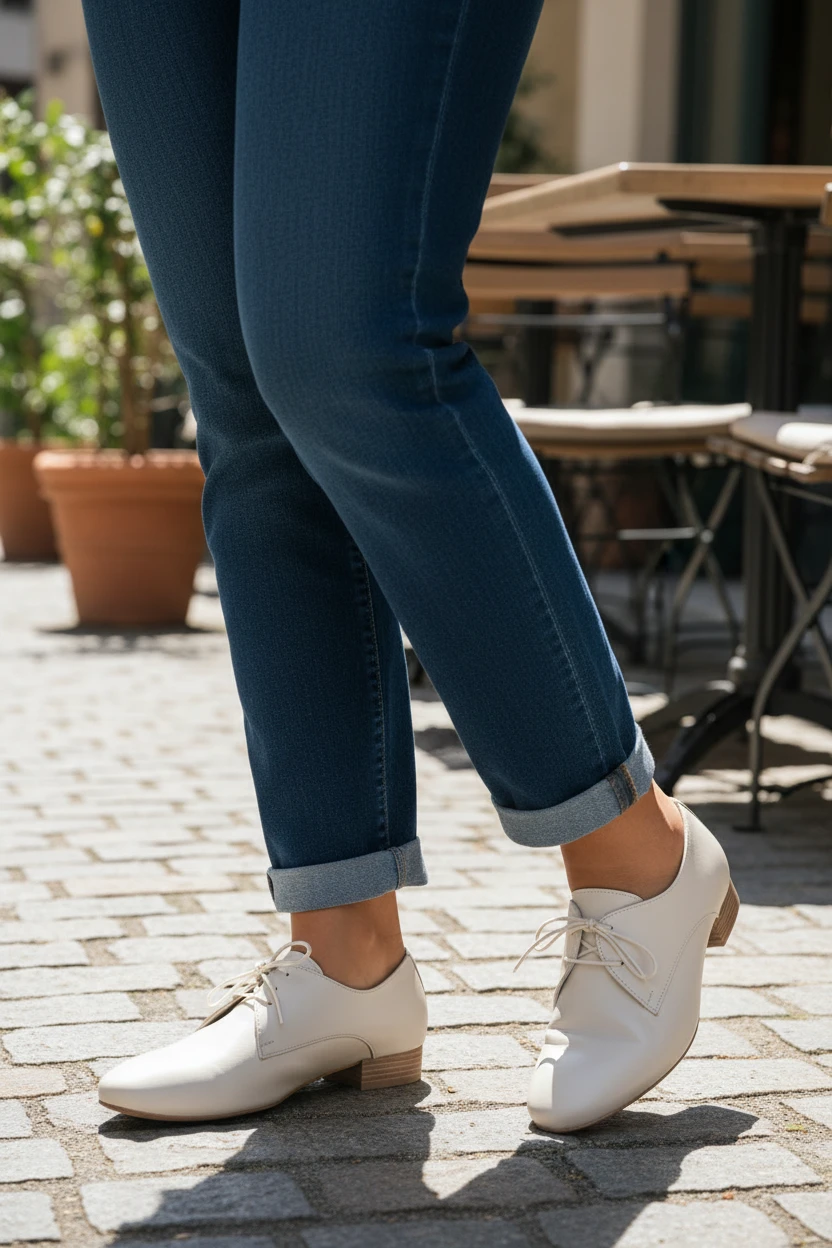 Blucher piel Calzados Reno mod. RUMBA de Piel en beig